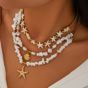 Bohemian pearl necklace