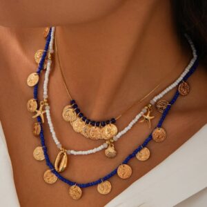 Bohemian pearl necklace